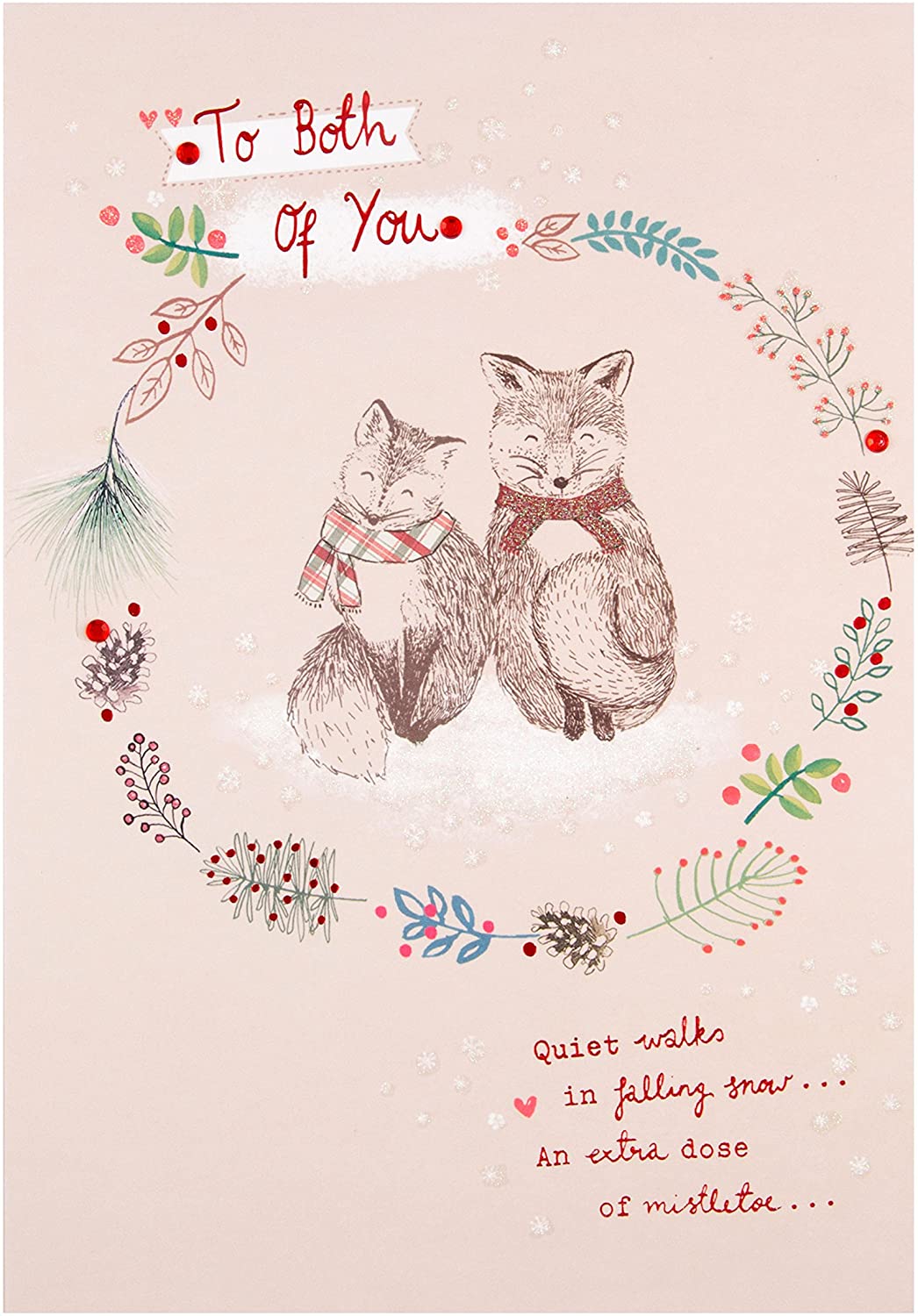 Hallmark Medium "To Both" Christmas Card