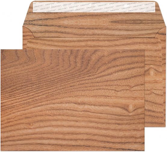 Blake Creative Senses C5 162 x 229 mm 135gsm Peel & Seal Natural Finish Wallet Envelopes (NT351) Polished Oak Design- Pack of 125