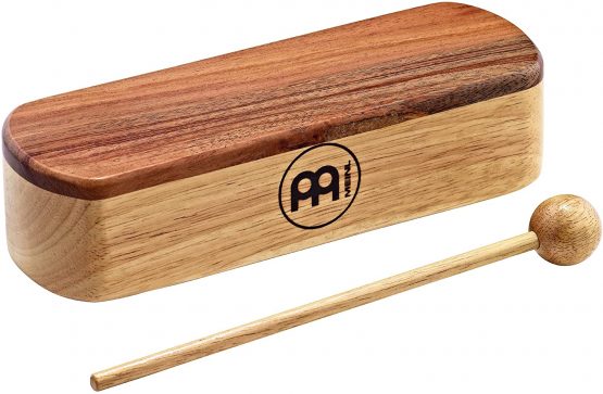 Meinl PMWB1-L Professional Large Wood Block with Wooden Beater - Natural