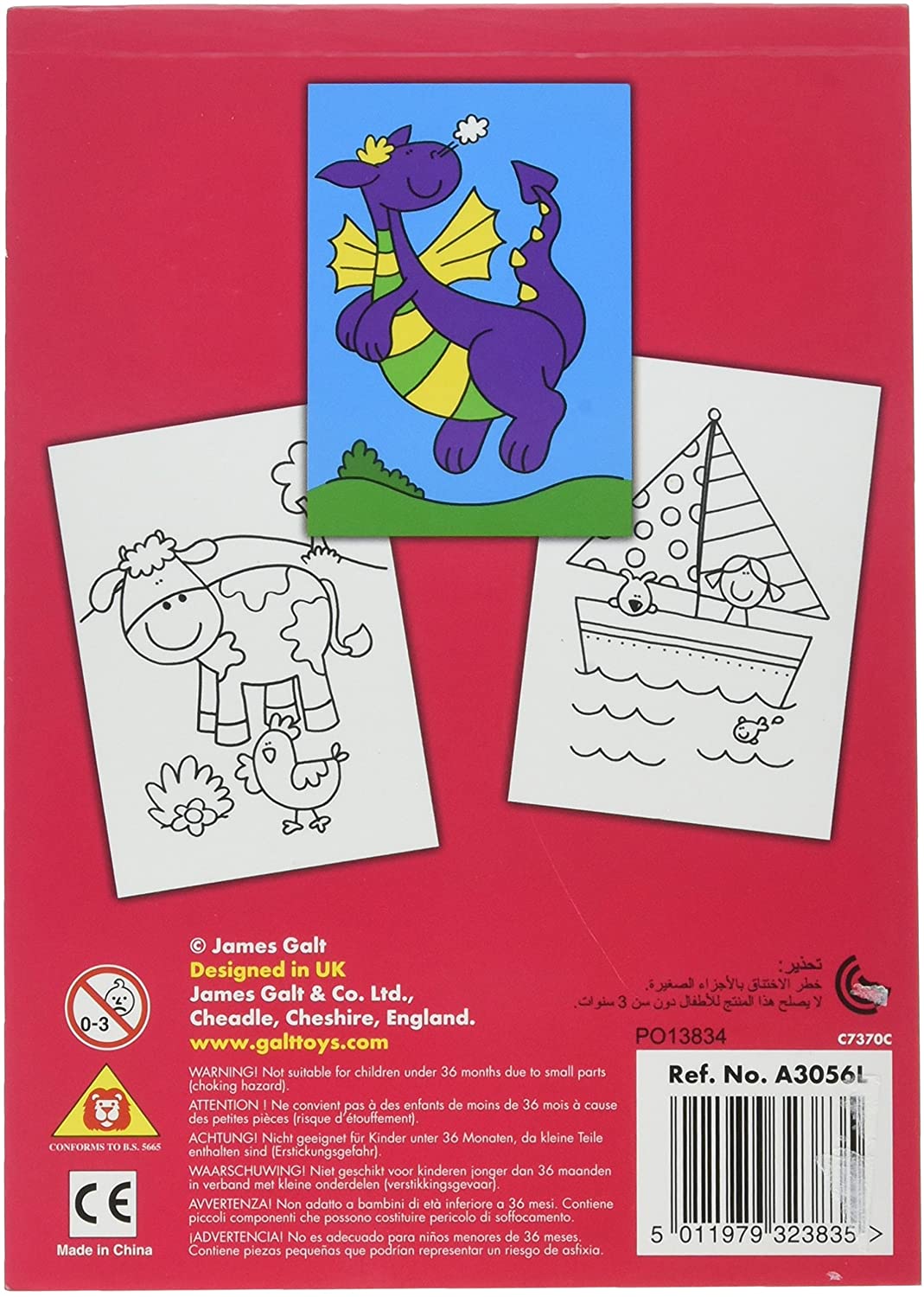 Galt Toys, First Colouring Pad, Kids Colouring Book, Ages 3 Years Plus, Multicolor, Medium - Image 2