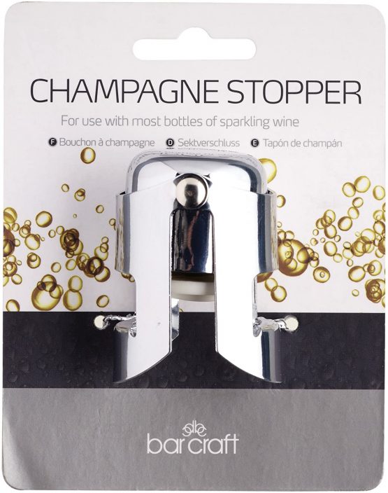BarCraft Champagne Stopper with Luxury Polished Finish, Stainless Steel - Image 2