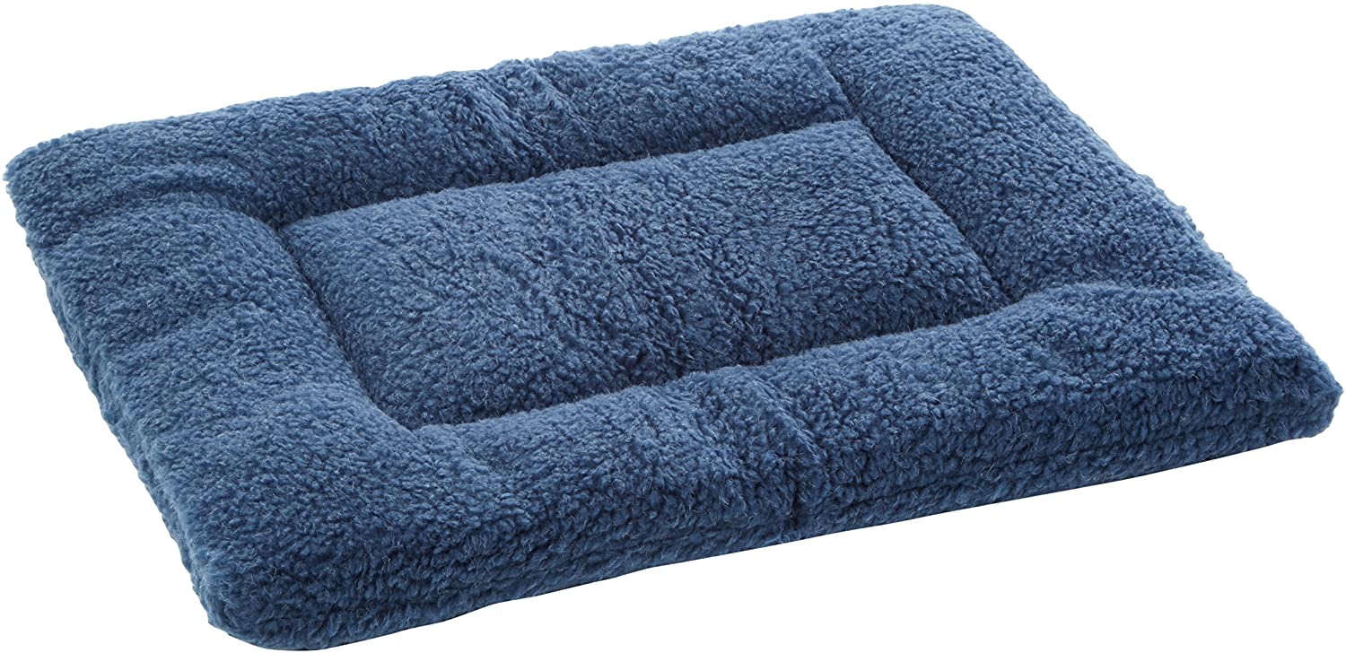 Animate Marsett Fleece Fur Crate Mat, Mini, Blue BigaMart