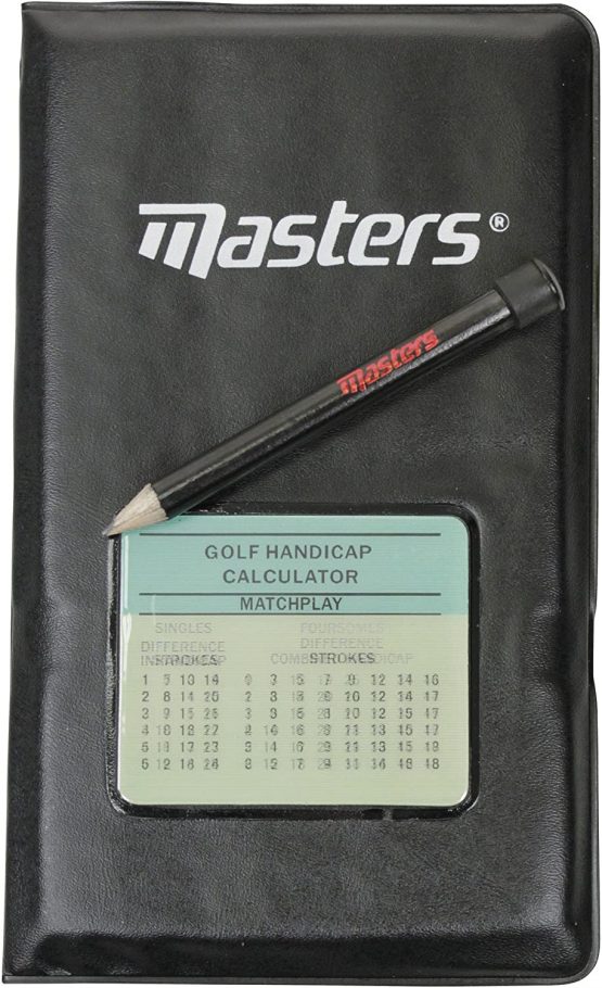 Masters Deluxe ScoreCard Holder, Handicap Calculator and Pencil