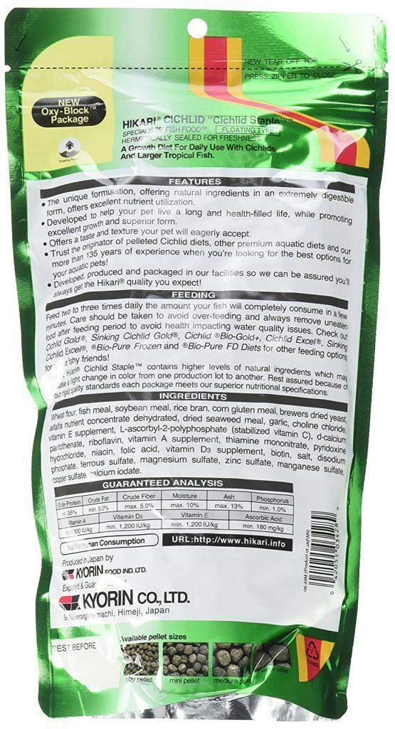 Hikari 8.8-Ounce Cichlid Staple Floating Pellets for Pets, Large - Image 2