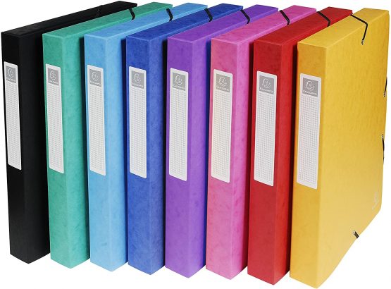 Exacompta Scotten Filing Box, 600 gsm, 25 mm Spine, A4 - Yellow - Image 2