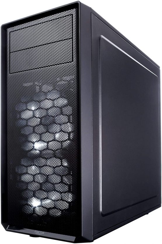 Fractal Design Focus G - Mid Tower Computer Case - ATX - High Airflow - 2x Fractal Design Silent LL Series 120mm White LED Fans Included - USB 3.0 - Window Side Panel - Black - Image 3