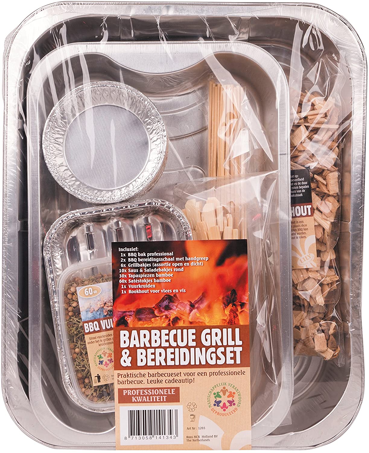 Lily - Barbecue Grill & Preparation Set - 9-Part, Multi-coloured - Image 3