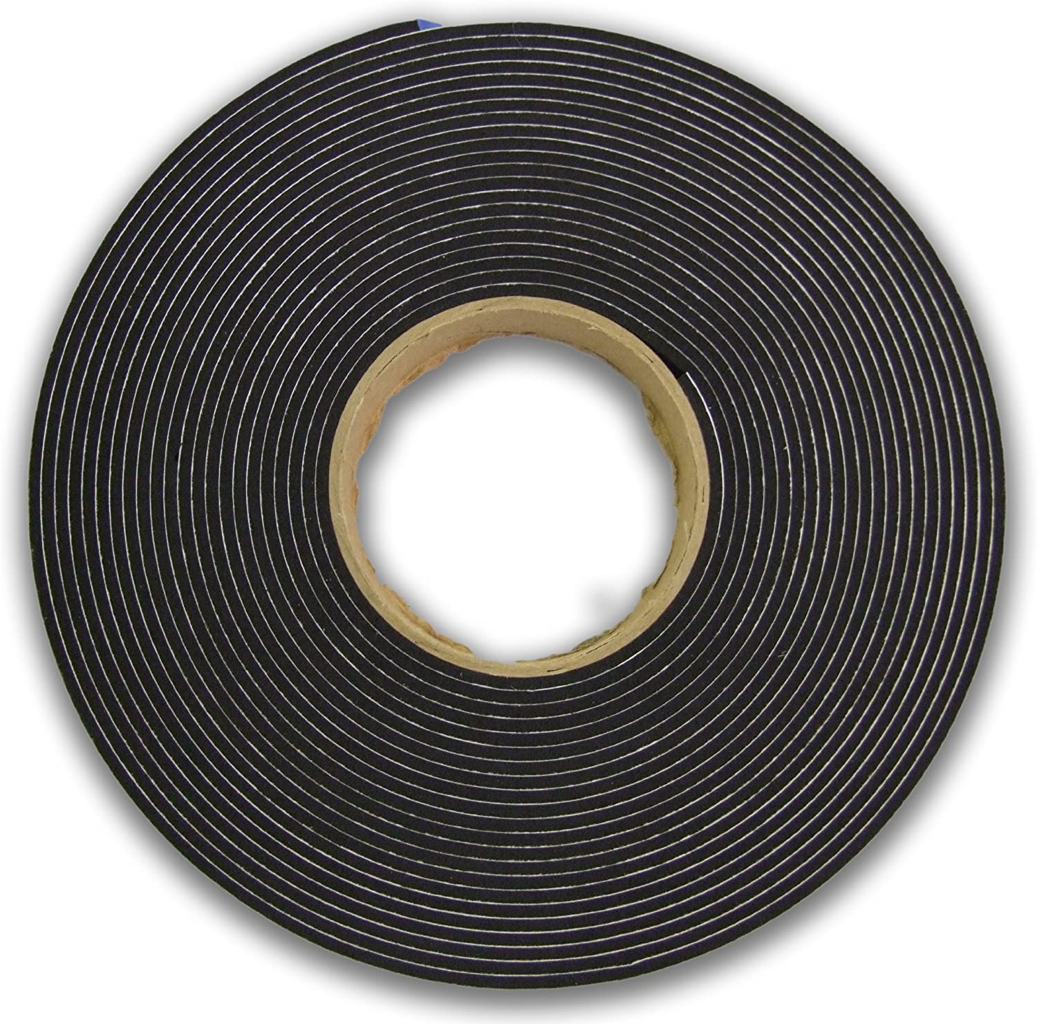 Neoprene sponge rubber self adhesive strip 20mm wide x 3mm thick x 10m long - weather, noise seal, Black/White, 10m x 20mm x 3mm - Image 2