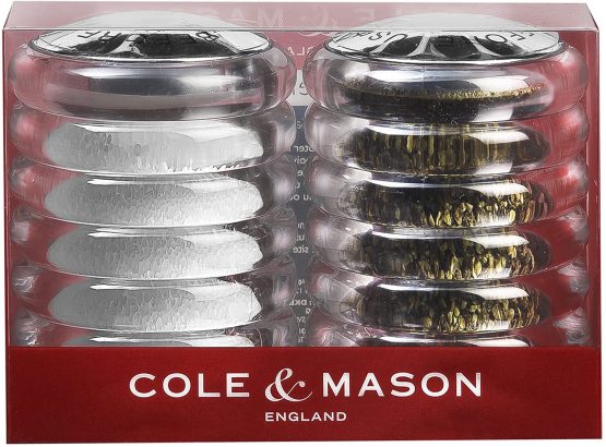 Cole & Mason H820950 Beehive Salt and Pepper Shaker Set | Salt and Pepper Pots | Acrylic/Chrome | 70mm | Twin Salt and Pepper Set | Includes 2 x Salt and Pepper Shakers | 2 Year Guarantee - Image 4