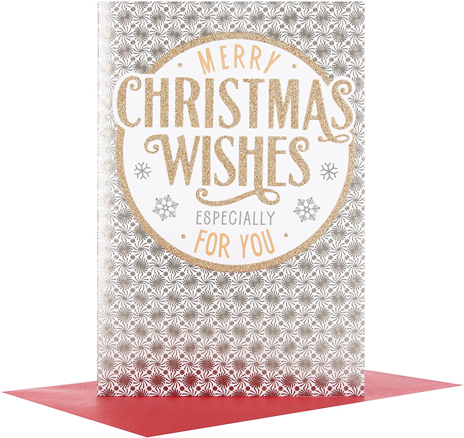 Hallmark Medium "Wonderful Time" Christmas Card, Red - Image 3