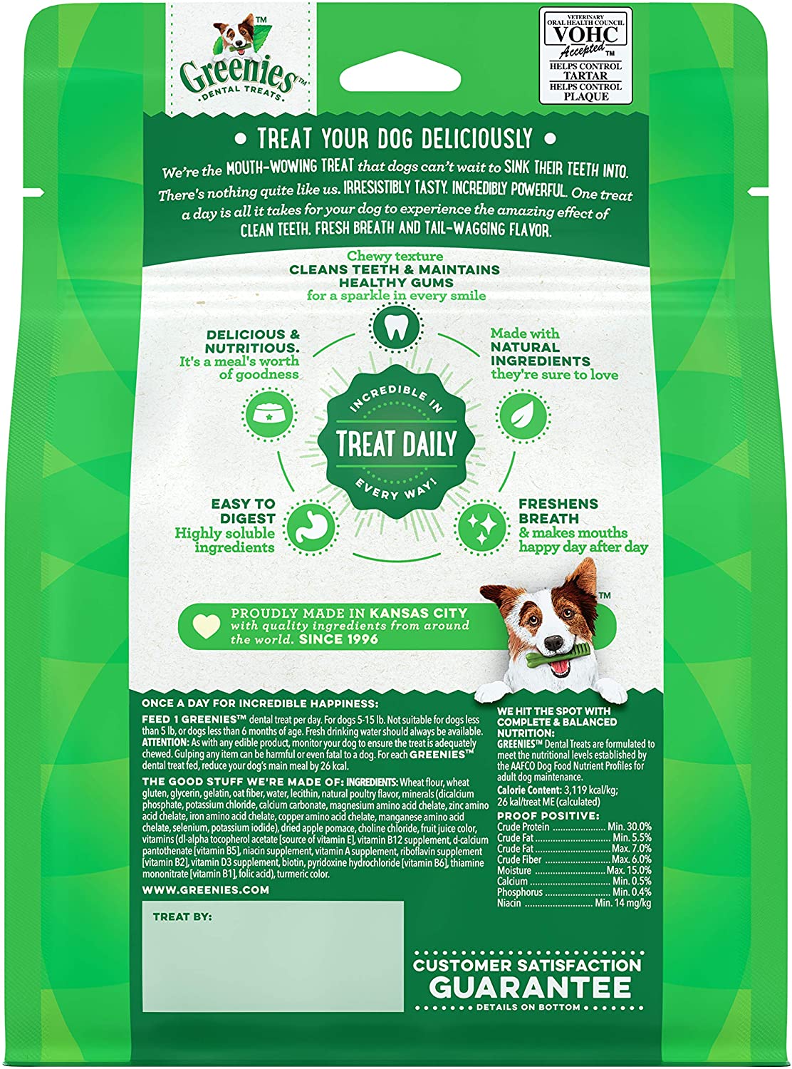 Greenies Dental Chews TEENIE Treats for Dogs - TREAT-PAK Package 12 oz. 43 Treats - Image 2