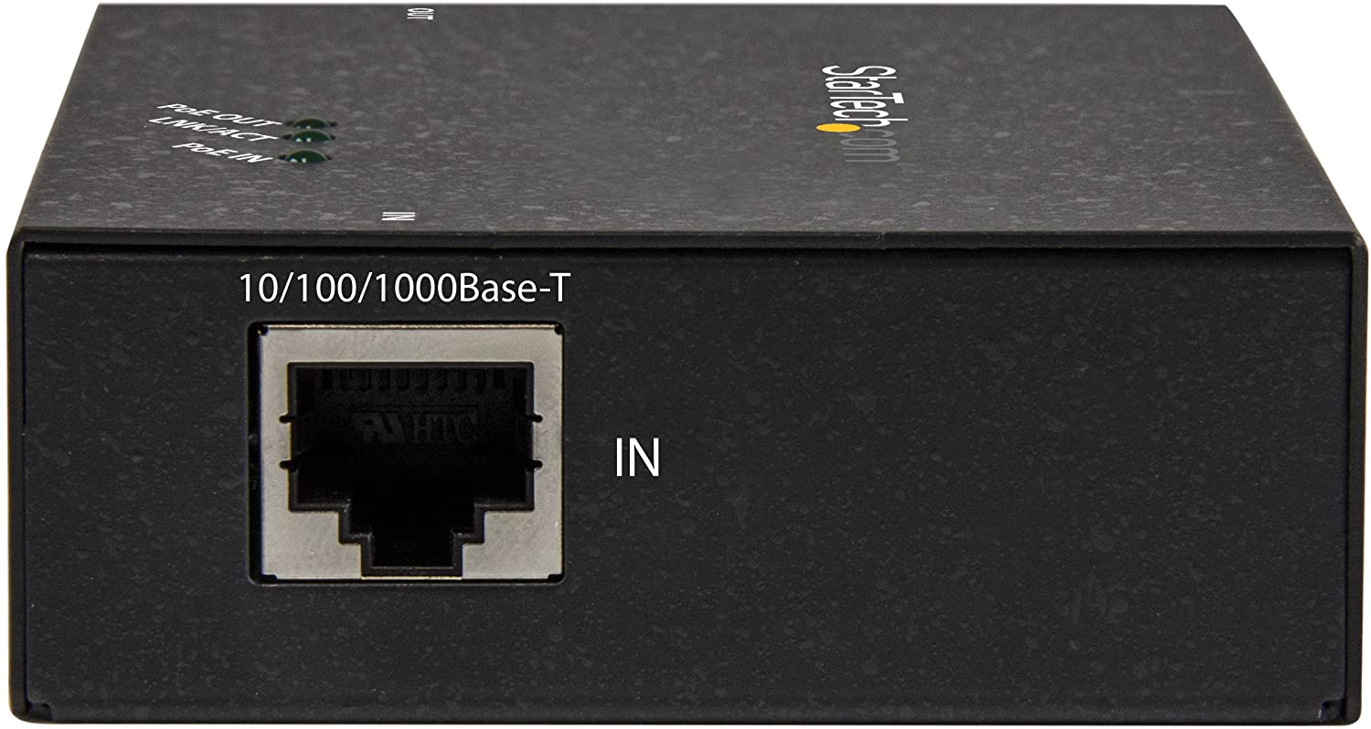 StarTech.com POEEXT1GAT 1 Port Gigabit PoE+ Extender 802.3at and 802.3af, 100 m (330 ft), Power Over Ethernet Extender - Image 3