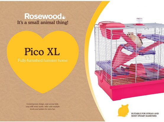 Rosewood Pico Hamster Cage, Extra Large, Pink - Image 2