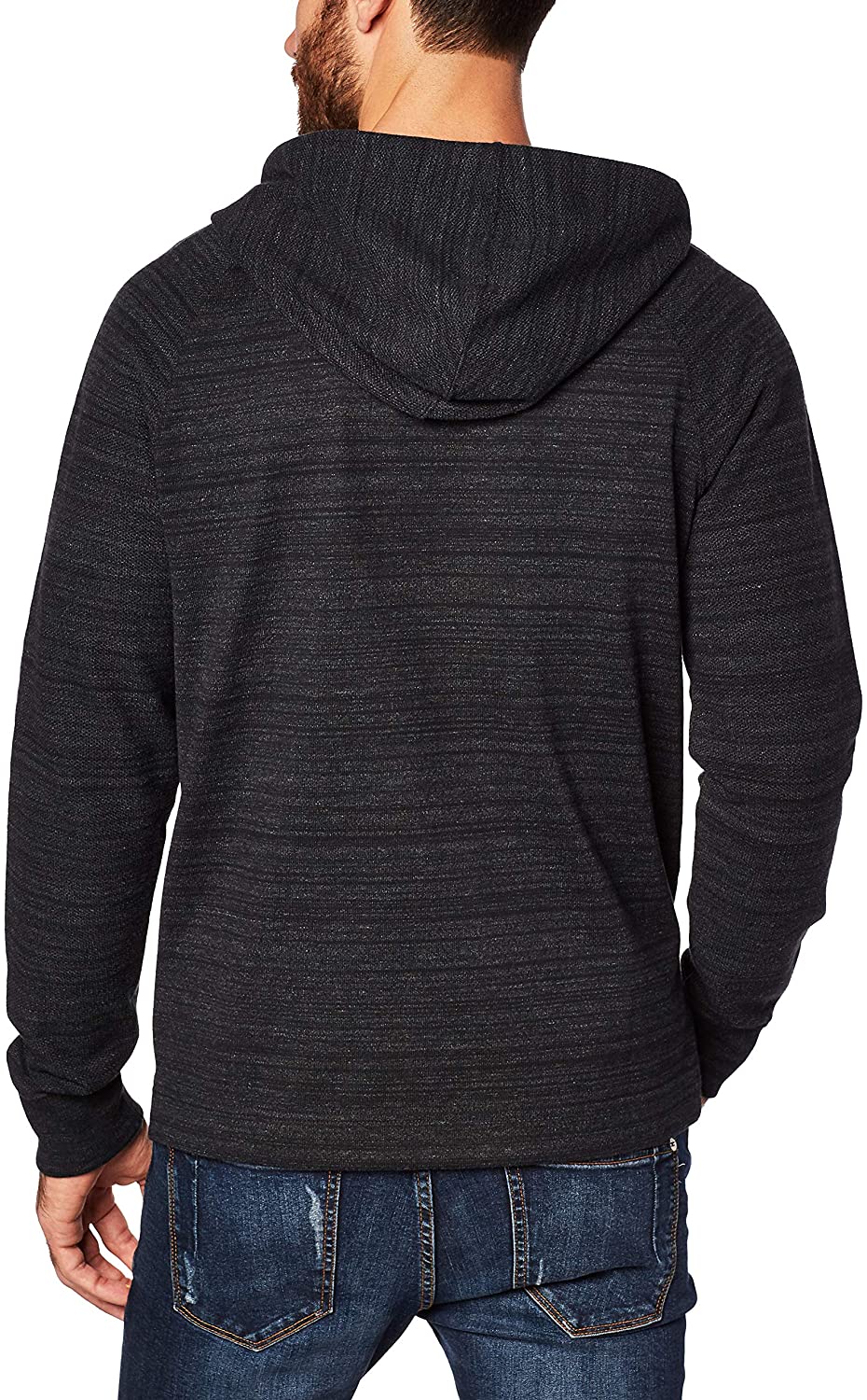 Nike Men Advance 15 Hooded Full Zip Top - Black/Heather/White, Large - Image 2