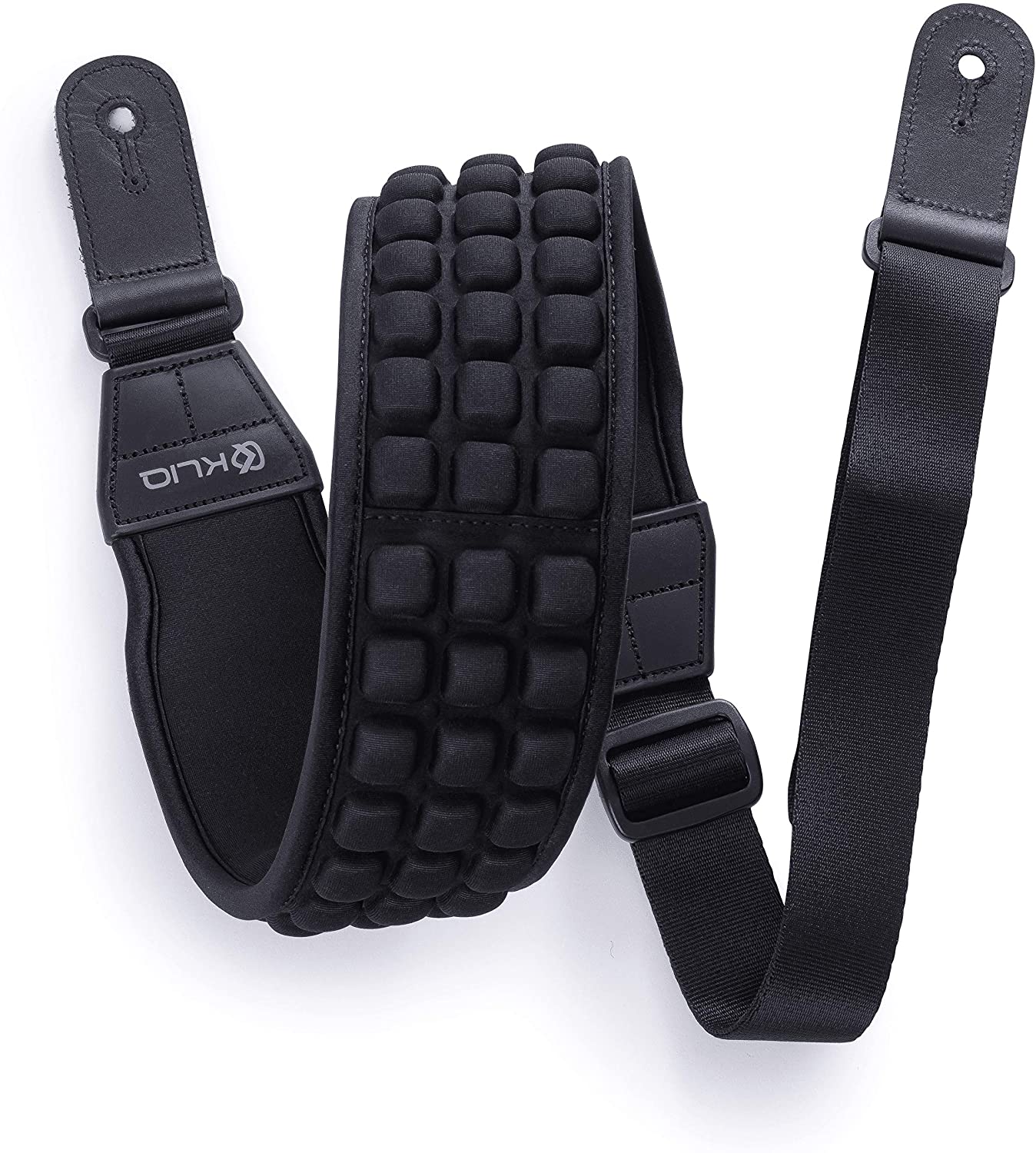 KLIQ AirCell Guitar Strap for Bass & Electric Guitar with 3" Wide Neoprene Pad and Adjustable Length from 117 to 142 CM