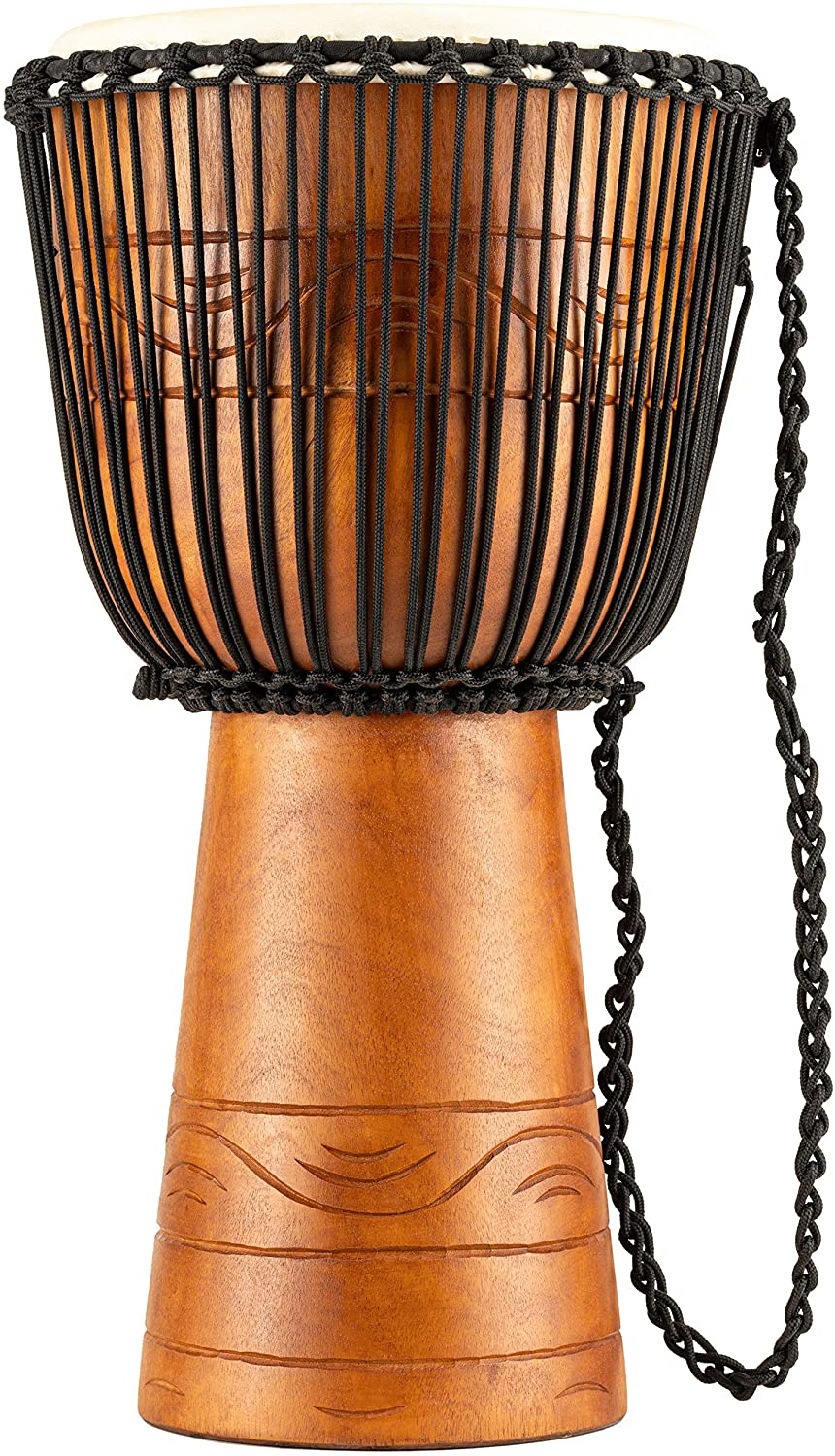 Meinl Percussion Water Rhythm Djembe - Large Handdrum - Including Bag - Diameter 12 Inches - Mahogany, Multicoloured (ADJ2-L+BAG) - Image 2