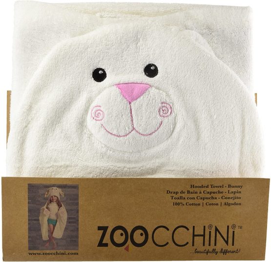 Zoocchini 100 Percent Cotton Kids Hooded Towel Bunny - Image 4