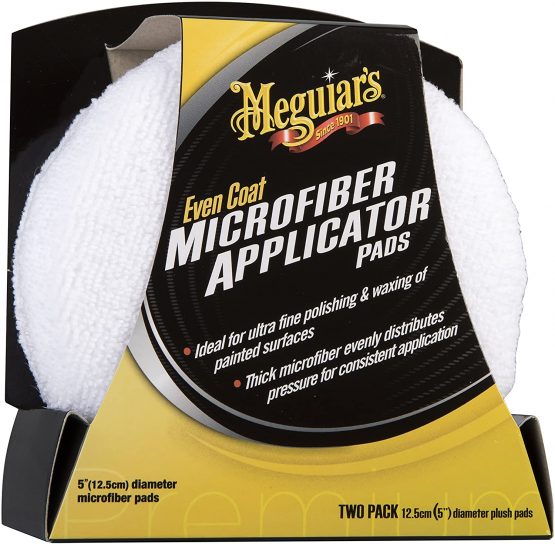 Meguiar's X3080EU Even Coat 5 Inch Microfibre Applicator Pads (2 Pack) for Hand Applying Compounds, Polishes and Leather Cleaners - Image 3