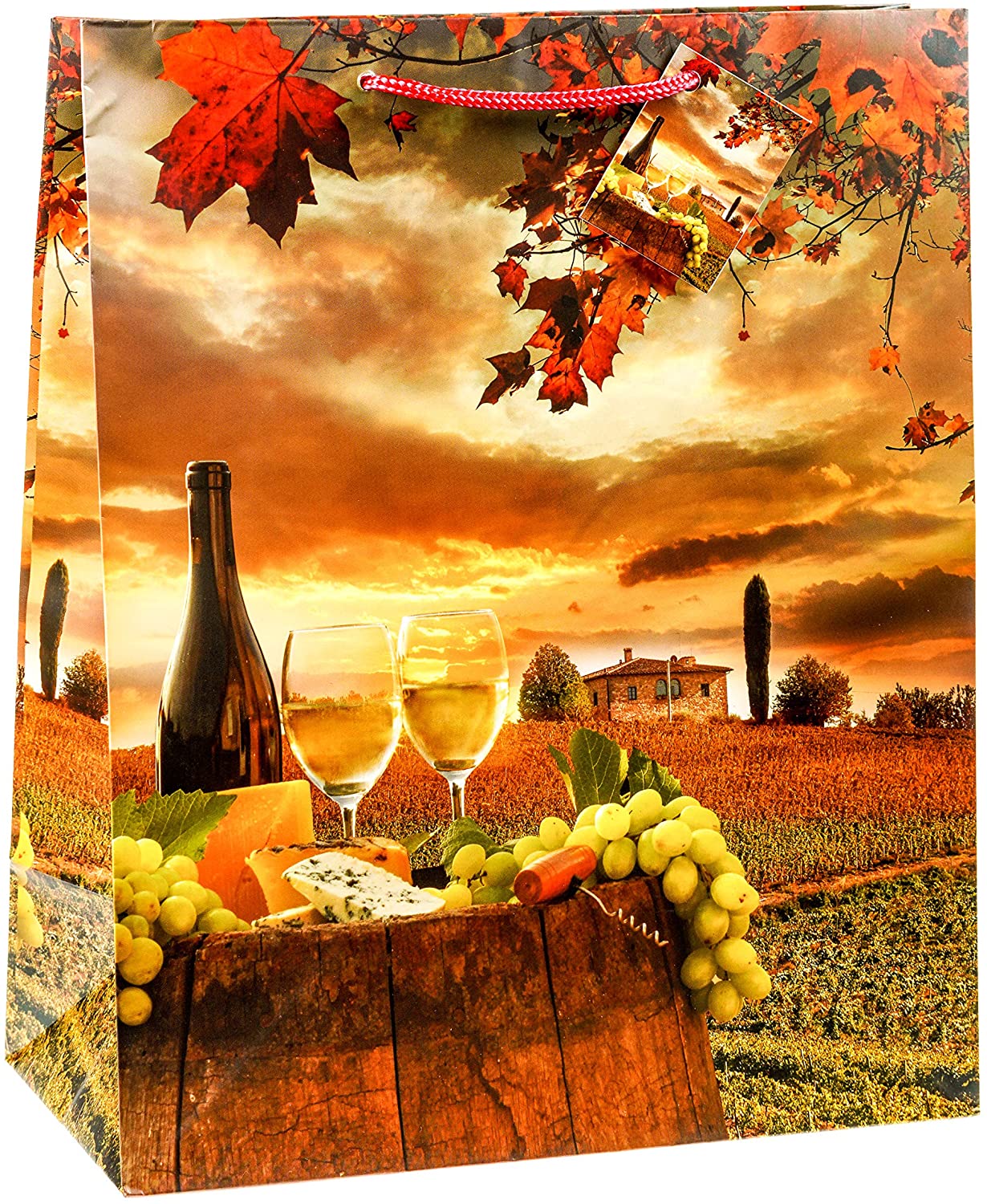 TSI 82310 gift bags Tuscany & Venice, Pack of 12, size: large (12,5 x 10 x 5,5 inch), Motiv Toskana & Venedig, 1 stück (12er Pack) - Image 4