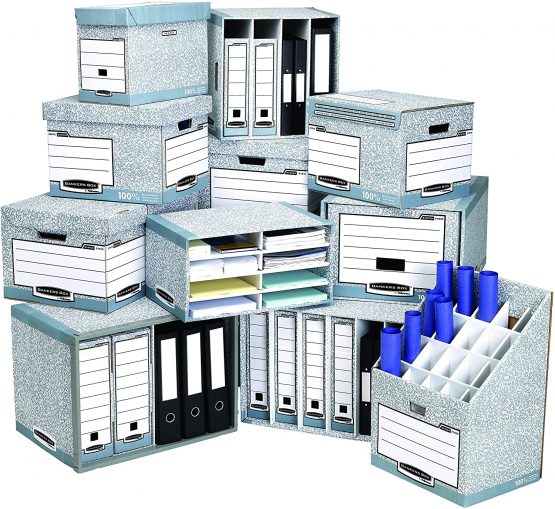 Fellowes 0026401 Box and Range-Archives – Boxes ranges-Archives (Blue, White, A4, 5 x 405 x 385 mm) - Image 4