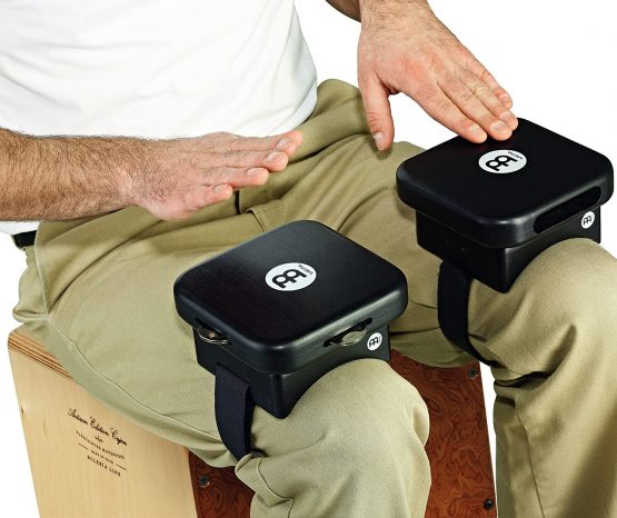 Meinl KT-JT-BK Cajon Knee Pad Steel Jingles - Black - Image 2