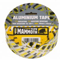 Everbuild Mammoth Aluminium Tape, Heat and Light Reflective Tape, Silver, 50 mm x 45 m