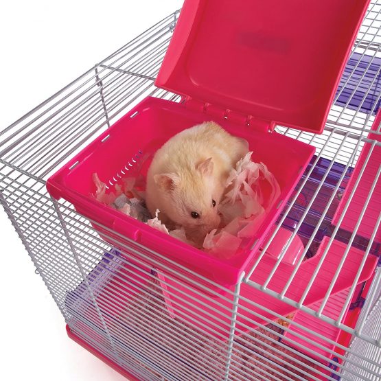 Rosewood Pico Hamster Cage, Extra Large, Pink - Image 3