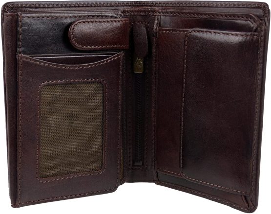 Mens Italian Leather Stylish RFID Protected Tri-Fold Wallet by Visconti Gift Box - Image 4