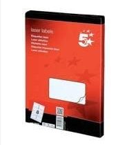 5 Star Addressing Labels Laser 8 per Sheet 99.1x67.7mm White [800 Labels]