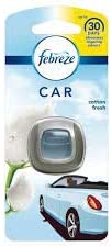 Febreze Clip-on Cotton Car Air Freshener, 2ml, White, 2 ml (Pack of 1)