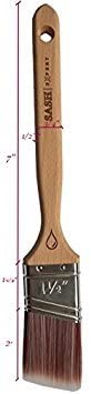 Sash Expert Flat Professional Angled Paint Brush (1-1/2"), Angle Sash Synthetic Paint Brushes, Perfect Edge Brush - Image 2