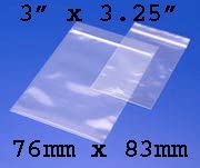 100 Grip Seal Bags 3 x 3.25 Inch 200g Strong Reusable by Gripseal