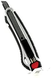 Westcott E-84024 00 9 mm Aluminium Alloy Snap Off Blade Knife with Ergonomic Soft Grip Handle - Black, Silver/Black, 6.2 cm - Image 4
