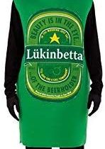 Fyasa 706258-T04 Beer Bottle Fancy Dress Costume for 12 Years Above, Multi-Color, Large