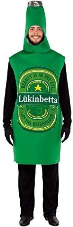 Fyasa Beer Bottle Fancy Dress Costume For 12 Years Above, Multi-color