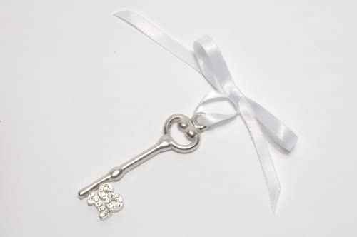 18th Birthday Metal Key in white presentation box, Silver Grey, 7cm x 1cm - Image 2