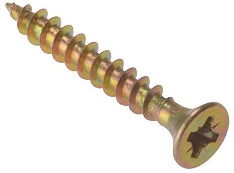ForgeFix Multi-Purpose Single Thread Screws, Zinc Yellow Passivated, 5.0 x 60mm