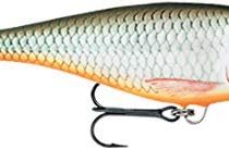 Rapala Super Shad Rap Lure with Two No. 3/0 Hooks, 1.5-2.7 m Swimming Depth, 14 cm Size, Redfin Shiner