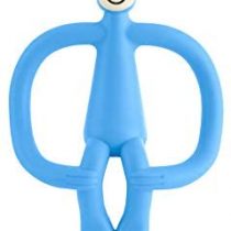 Matchstick Monkey Teething Toy for Baby, Stimulates and Massages Sore Gums, 3 Months Old+, Light Blue