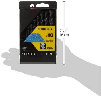 STANLEY STA56030-QZ 10 Piece High Speed Steel Metal Drill Bit Set, Includes 1mm, 2mm, 3mm, 4mm, 5mm, 6mm, 7mm, 8mm, 9mm, 10mm - Image 3