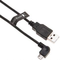 Keple Right Angle Micro USB Cable 90 Degrees Angled Charging & Data Sync Wire In Car Charge Lead Compatible with TomTom START 50, 20, 25, 40, 35, 30, 60 GPS Sat Navigation System | 1m