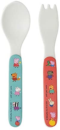 Petit Jour Paris - 2-Piece Cutlery Set Peppa Pig - Suitable for The Small Hands!, Mehrfarbig