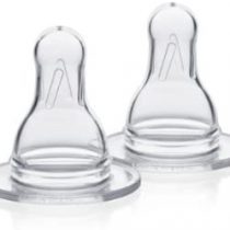 Medela Medium Flow Breast Milk Bottle Teats - Pack of 2 BPA-Free Spare Teats Made for Use with Medela Baby Bottles