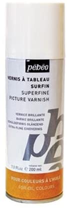 Pebeo 650706 200 ml Superfine Picture Varnish Spray, Transparent, 200 ml (Pack of 1)