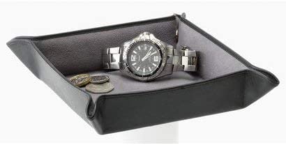 Genuine Black Leather Trinket Tray - Nappa by Pierre Cardin - Image 2