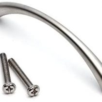 Merriway BH06173 Cupboard Cabinet Handle Right Bow Nickel 96mm, Set of 4 Piece