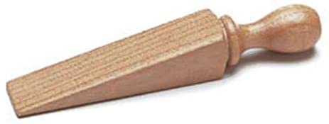 Merriway BH05702 (3 Pcs) Wooden Door Wedge Stoppers, 140mm (5.1/2 inch) - Pack of 3 Pieces, White