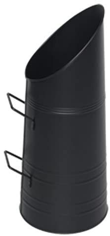 JVL Black iron fireside fire coal scuttle hod bucket, 1 - Pack