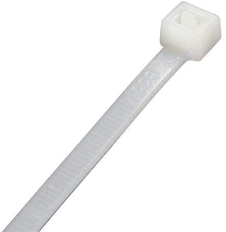 Gocableties White Cable Ties, 200mm x 4.8mm, Pack of 100, 8" Premium Nylon Zip Ties Clear/Natural - Image 2