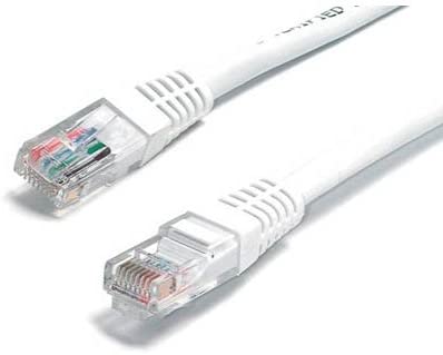Cable-Core CAT 6 Network Cable. Ethernet LAN 10/100/1000 Gigabit Patch Lead White 1m, Gold,White